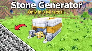 Minecraft: EASY STONE GENERATOR FARM FOR ANY WORLD Tutorial 26.1 - 1.21+