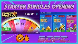 STARTER BUNDLES OPENING! | SPINNING SUPER ROULETTE IN BOPZ.IO🎲