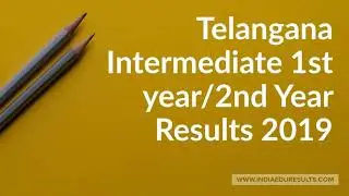 YouTube

Telangana Intermediate Results 2019, TS Inter 1st year Results 2019TS Inter2nd year Result