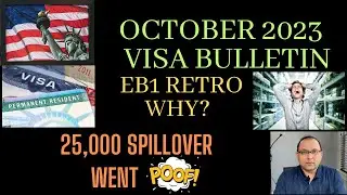 October 2023 Visa Bulletin - EB1 Retrogressed WHY? 25K spillovers are consumed without a trace!!!