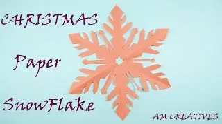 DIY Color Paper Christmas Snowflake | How to Make a Paper Xmas Snowflake |