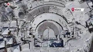Karla Kaplı Antik Tiyatro Dron İle Görüntülendi