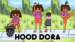 Dora the explorer from the hood trend (peppers animations vs original)