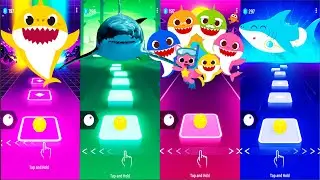 Tiles Hop - Baby Shark vs  Megalodon Vs Blue Shark Vs Mommy Shark