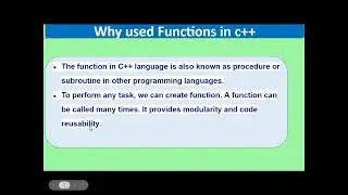Functions in C++