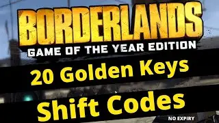 20 Golden Keys Shift Codes Borderlands 1 - Keys for Steam, Xbox and Playstation - No Expiry
