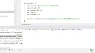 Fix Cannot fit requested classes in a single dex file (Android Studio)