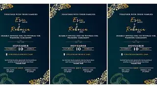 WEDDING, KOITO INVITATION CARD DESIGN | PHOTOSHOP