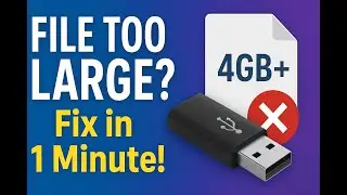 File Too Large for USB? Fix in 1 Minute!