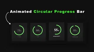 How To Make Circular Progress Bar Using HTML CSS JavaScript