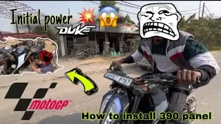 How to install 390 panel for duke 200 😱❌ initial power. #ktmduke200 #vlog