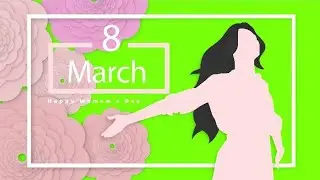 Women's day wish green screen 