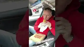 #YouTubeHighFive Thanks For The Papa Johns Pizza & Greggs Sausage Roll