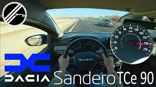 Dacia Sandero 3 TCe 90 | 91 PS | Top Speed Drive German Autobahn No Speed Limit POV
